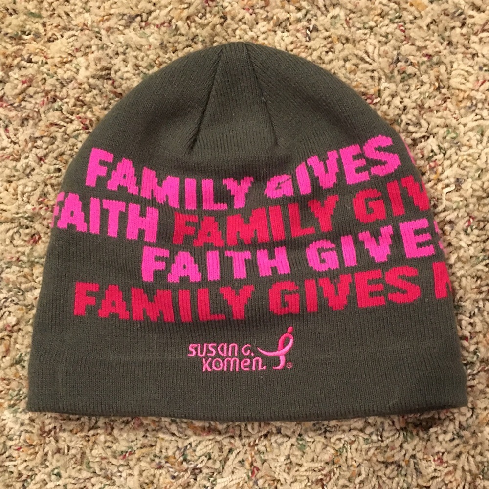 SUSAN G KOMEN BREAST CANCER BEANIE NWOT
